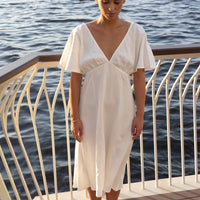 The White V Dress